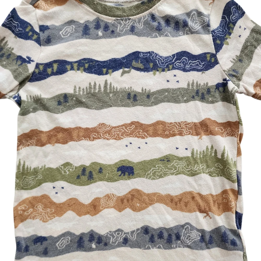 Boys Old Navy Long Sleeve Bundle | Nature & Striped Tees - Size 5T